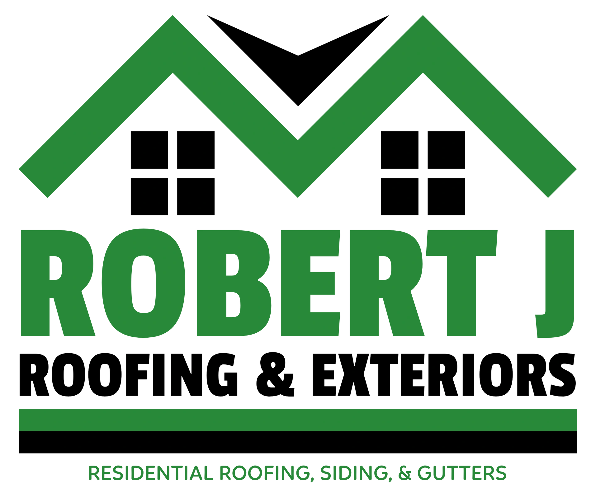 Robert J Roofing & Exteriors Logo